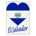 El Salvador Flag Heart cards