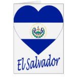 El Salvador Flag Heart cards