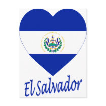 El Salvador Flag Heart postcards by Vexillophile El Salvador Flag Heart postcards