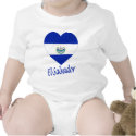 El Salvador Flag Heart t-shirts by Vexillophile El Salvador Flag Heart t-shirts