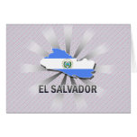 El Salvador Flag Map 2.0 Greeting Card