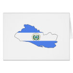 El Salvador flag map Cards