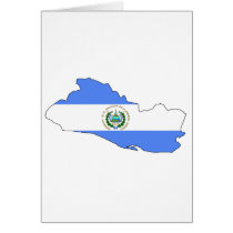El Salvador flag map Greeting Card
