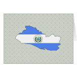 El Salvador Flag Map full size Greeting Card