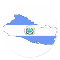 El Salvador flag map stickers