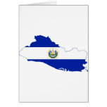 El Salvador Flag map SV Greeting Card