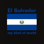 El Salvador Flag Map Text Ladies Baby Doll