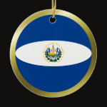 El Salvador Fisheye Flag Ornament