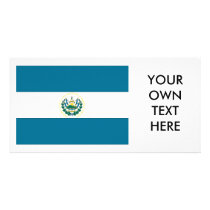 El Salvador Flag Customized Photo Card