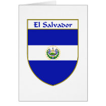 El Salvador Flag Shield Card