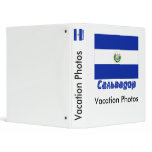 El Salvador Flag with name in Russian Binder