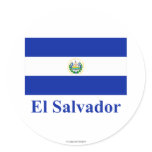 El Salvador Flag with Name Stickers