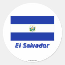 El Salvador Flag with Name Sticker
