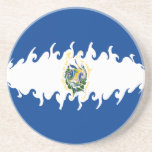 El Salvador Gnarly Flag coasters by Flagnostic El Salvador Gnarly Flag coasters