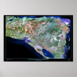 El Salvador, Honduras, Nicaragua satellite poster