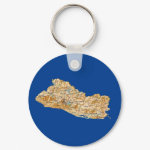 El Salvador Map Keychain