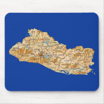 El Salvador Map Mousepad by FlagAndMap El Salvador Map Mousepad