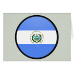 El Salvador quality Flag Circle Greeting Card