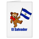 El Salvador Teddy Bear Card