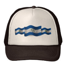 El Salvador Waving Flag Trucker Hat