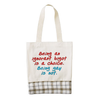 El ser un fanático ignorante es una opción, siendo bolsa tote zazzle HEART