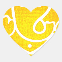 EL SOL DE GANESH BRILLA PEGATINA CORAZÓN