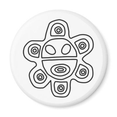 El Sol Taino Magnets by sillymonkeyboy