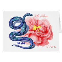 El suyo su serpiente subió casando la enhorabuena  tarjetas