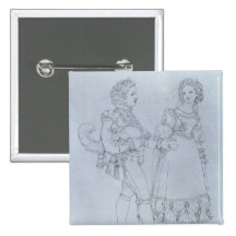 El traje diseña Figaro y a Susana de la ópera Pins