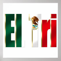 EL Tri Mexico soccer futbol Mexican pride logo Print