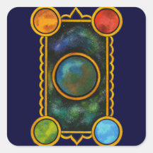 El universo pegatinas cuadradases