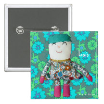 El vintage de la muñeca de Lois añade el botón cua Pins