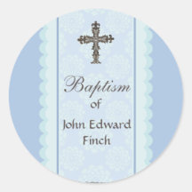 Elaborate Cross Religious Sticker/Return Address L
