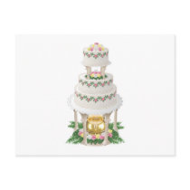 Elaborate Wedding Cake with Fountain postcards