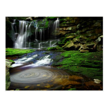 Elakala Waterfalls Swirling Pool Mossy Rocks Postcards
