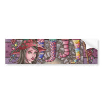 Elana - Christmas Witch Bumper Sticker bumper stickers