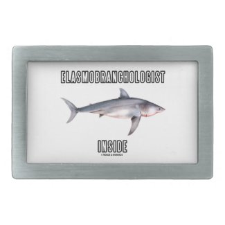 Elasmobranchologist Inside (Great White Shark) Rectangular Belt Buckle