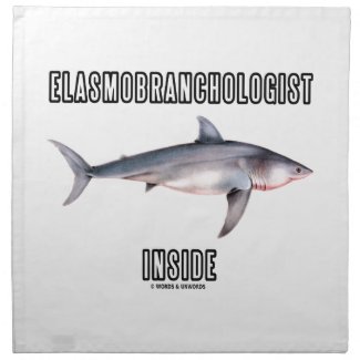 Elasmobranchologist Inside (Great White Shark) Cloth Napkin