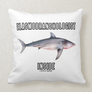 Elasmobranchologist Inside (Great White Shark) Pillow