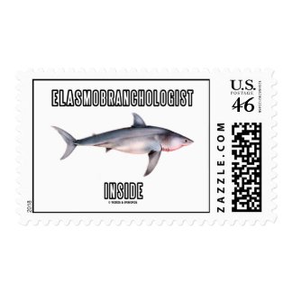 Elasmobranchologist Inside (Great White Shark) Postage Stamp