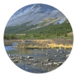 Elbow River and Elpoca Mountain, Rocky Mountains, Round Sticker