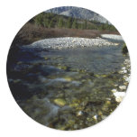 Elbow River and Elpoca Mountain, Rocky Mountains, Round Stickers