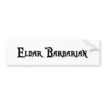 Eldar Barbarian Bumper Sticker