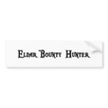 Eldar Bounty Hunter Bumper Sticker