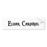 Eldar Cardinal Bumper Sticker