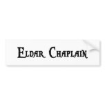 Eldar Chaplain Bumper Sticker