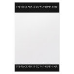Elder Futhark Rune Alphabet grey Custom Stationery