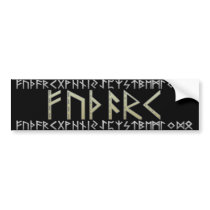 Elder Futhark Runes gold Bumper Stickers