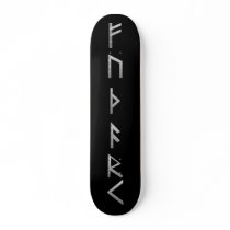 Elder Futhark Runes grey Skate Boards