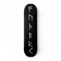 Elder Futhark Runes grey skateboards
